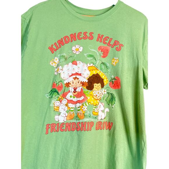Strawberry Shortcake Women Kindness Helps Friendship Grow T-Shirt Size XL Green - Picture 6 of 8